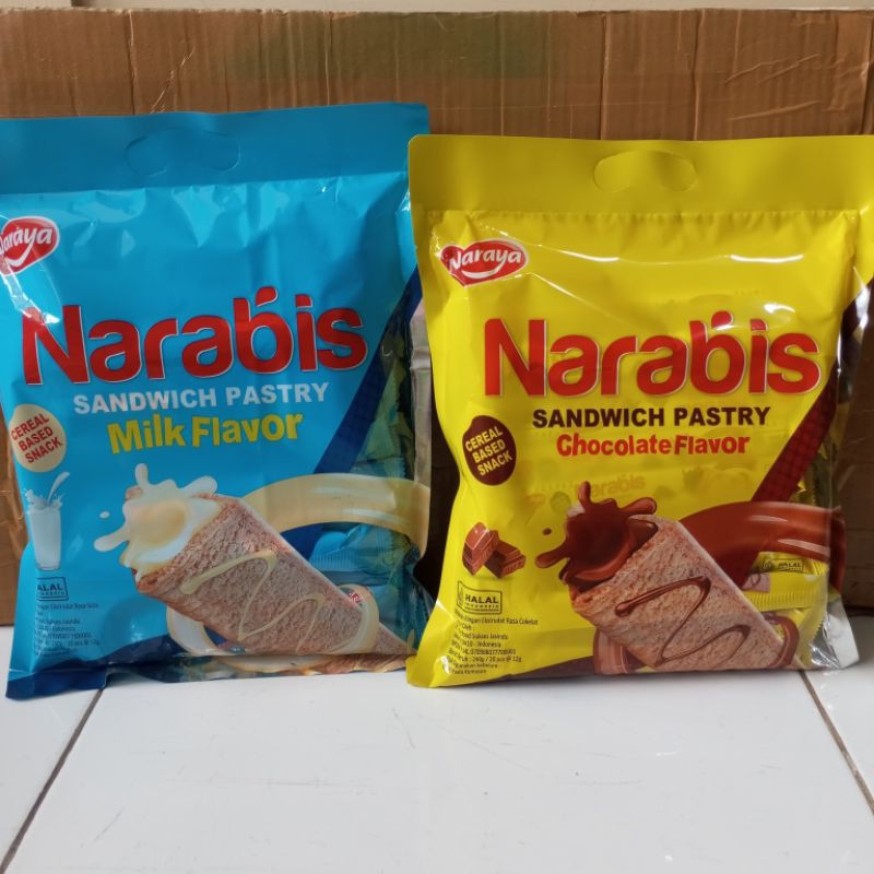 

NARAYA NARABIS SANDWICH PASTRY MILK / CHOCOLATE FLAVOUR 240GR