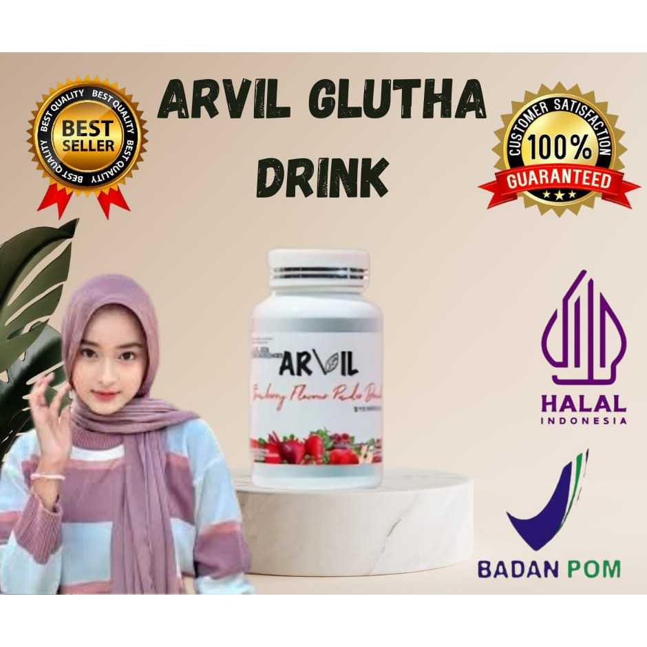 Arvil Gluta Drink Original Infus Whitening Terlaris Bpom Halal