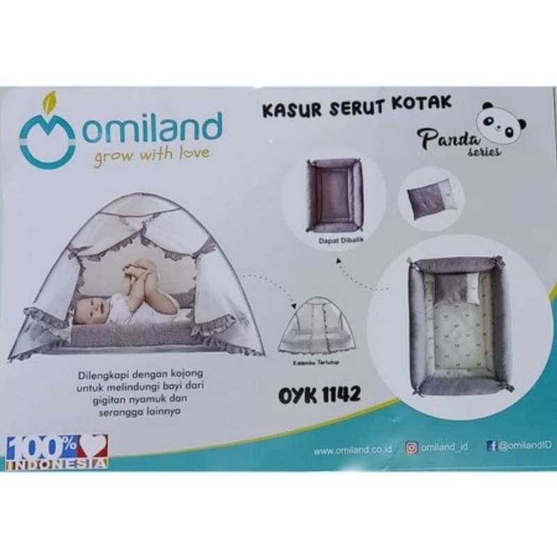 Omiland Kasur Serut Kotak Panda Series