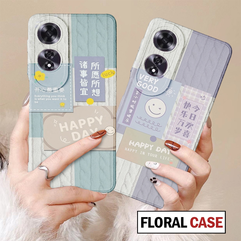 Case OPPO A60 OPPO A38 OPPO A18 OPPO A5s Softcase Handphone Terbaru Motif Fashion FLORALCASE (GO61)