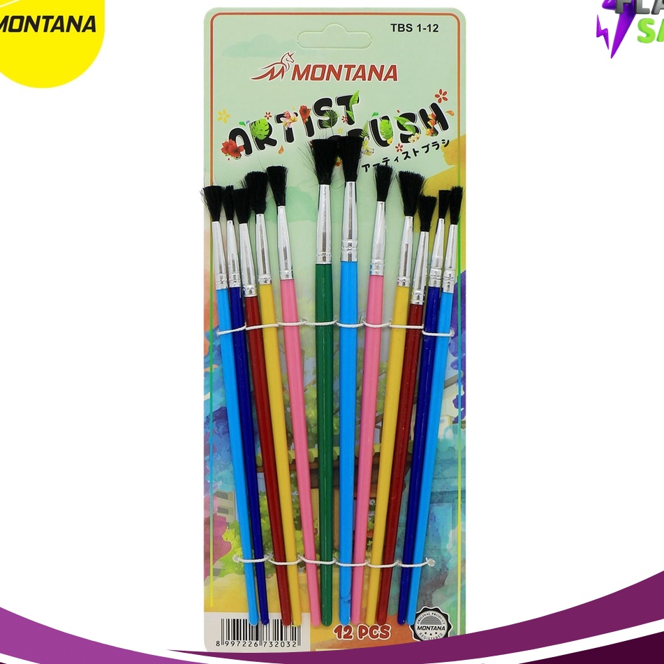

DISKON BESAR Montana Art Brush Set Alat Lukis Kuas Cat Air Minyak Acrylic TBS 112