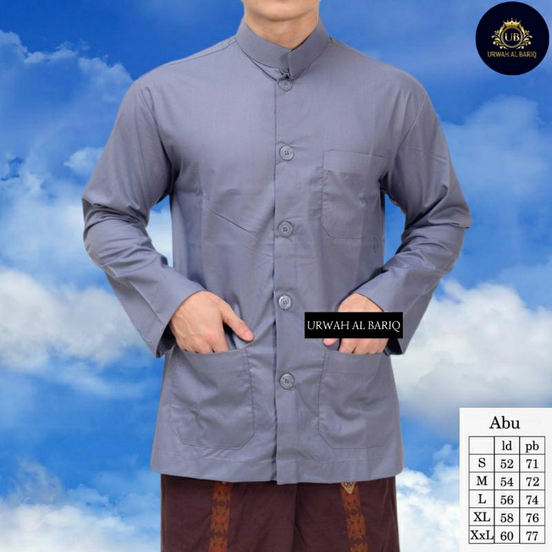 BAJU KOKO PRIA LENGAN PANJANG  EXCLUSIVE KOKO HAIBAH AMMU ORIGINAL PREMIUM SEMI JAS KOKO AMMU SAKU S