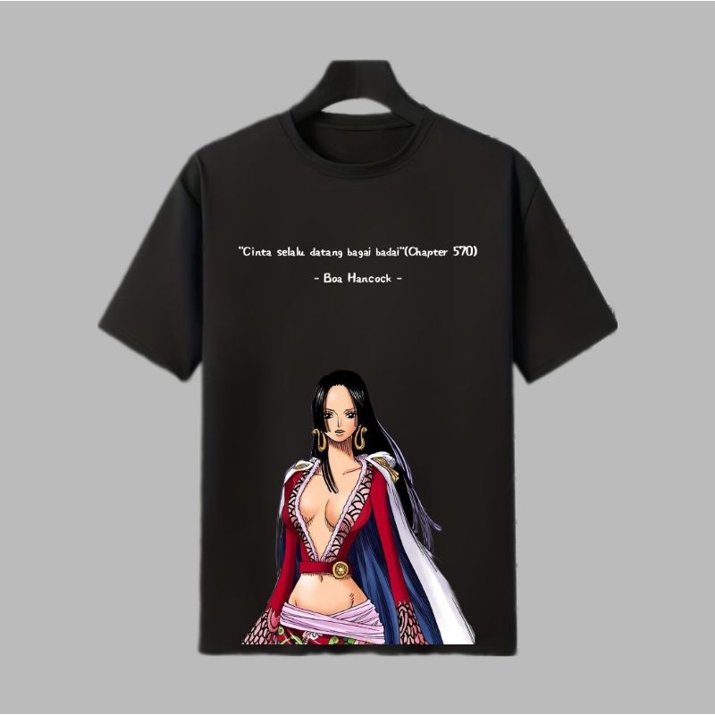 Kaos Tshirt Distro Pria Wanita Anime Boa Hancock One Piece | Katun