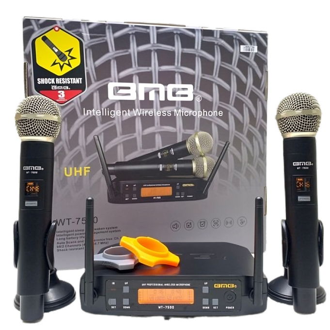 Microphone BMB Wireless WT-7500 Dual Channel Original / Mic Wireless BMB WT7500 Mic BMB WT7500