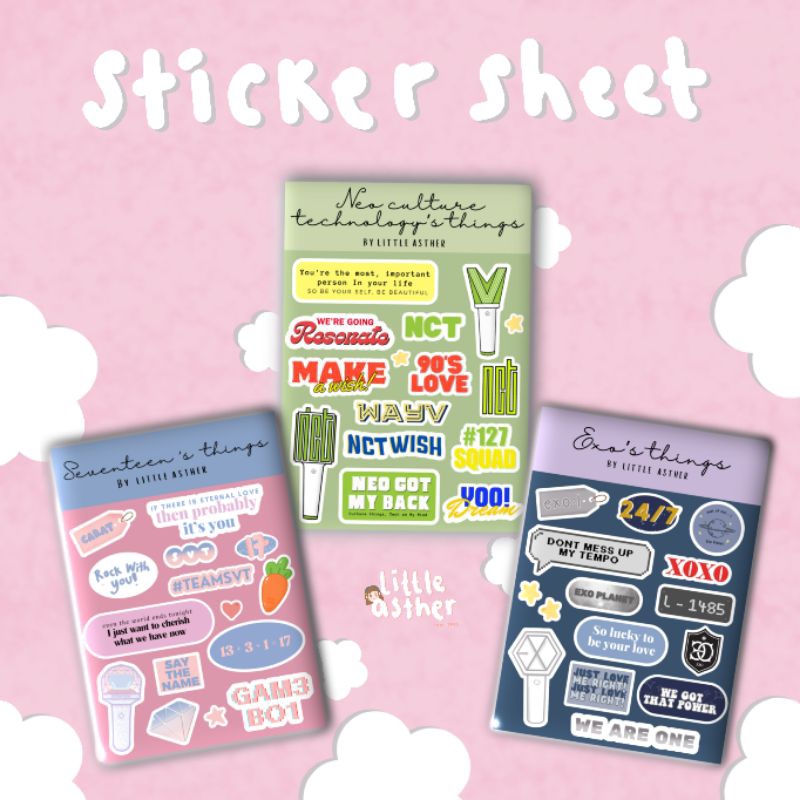 

Sticker Sheet Fandom by Little Asther [NCT, EXO, SEVENTEEN]