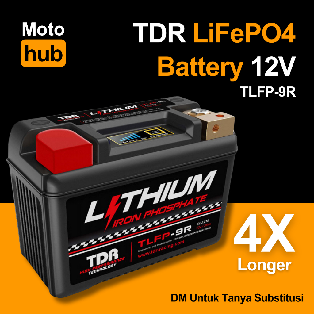 AKI MOTOR AKI KERING TDR RACING AKI XMAX - R25 - CBR250 - NINJA TLFP-9R LITHIUM