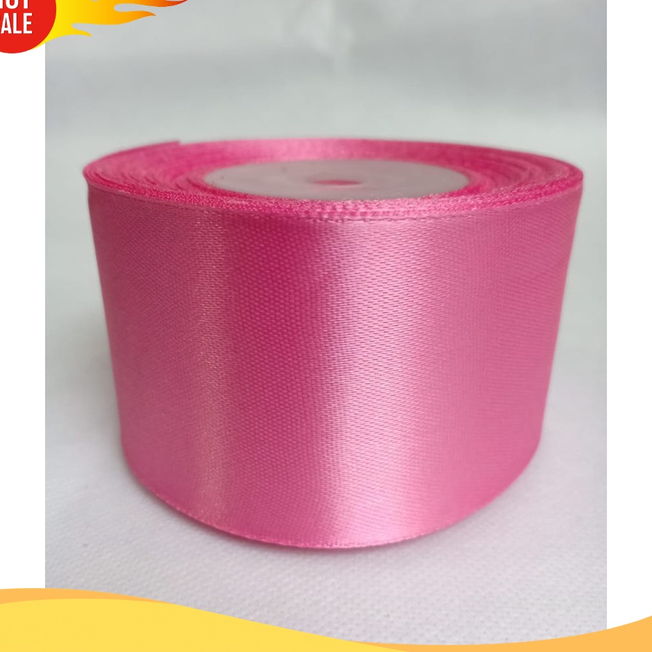 

BERKUALITAS Pita satin pink muda 15 inch 4 cm Per roll