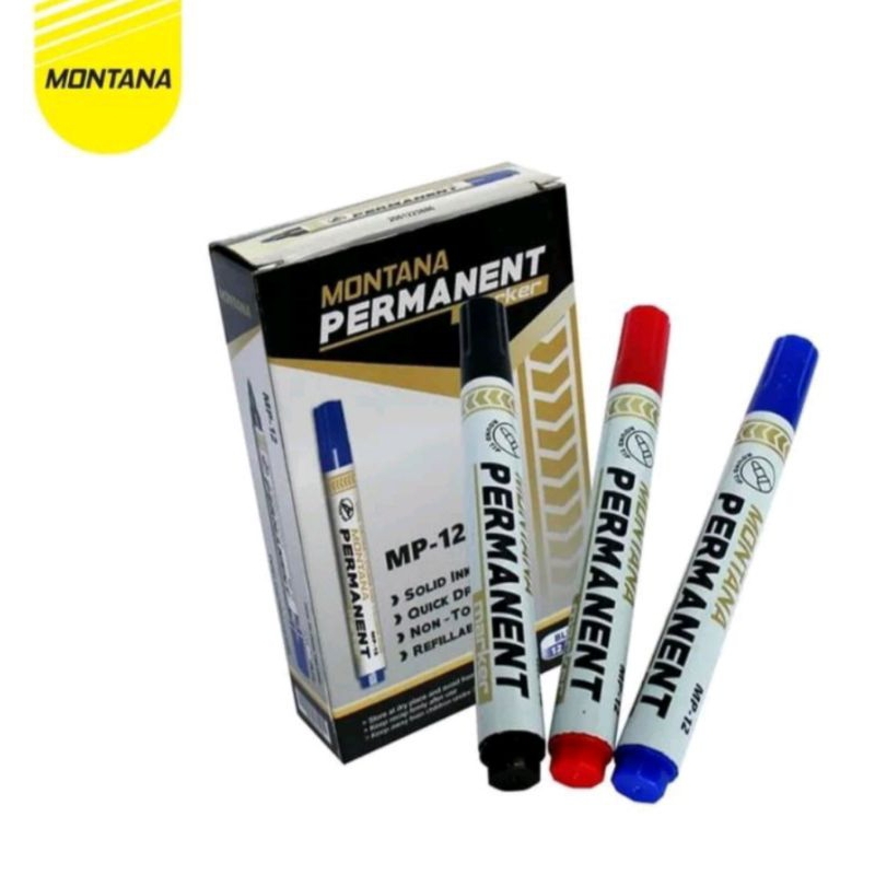 

spidol permanen montana (bisa diisi ulang) warna hitam (A45)
