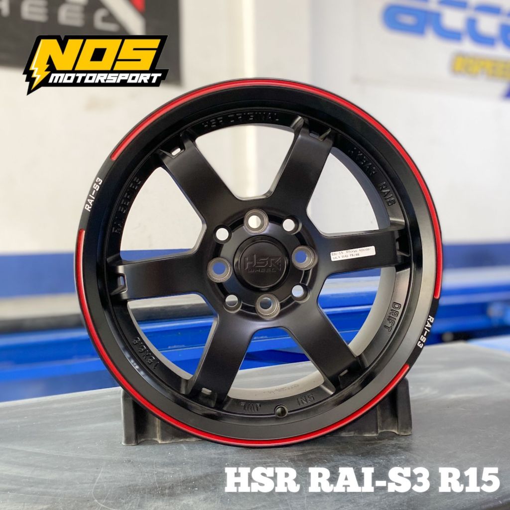 Velg Mobil Racing HSR RAI-S3 Ring 15 Buat Brio Agya Avanza Jazz Vios City
