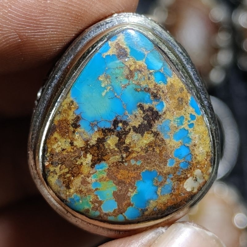 batu akik pirus persi lawasan segitiga kualitas super