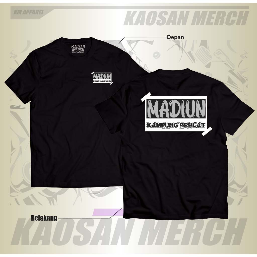 Kaos Kota Madiun Tshirt Madiun kampung pesilat Jawa Timur Cotton combed