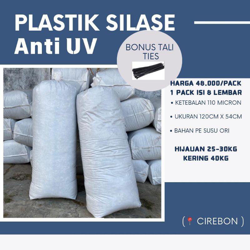 TERLARIS Plastik Silase 110 mikron Plastik Pakan Ternak anti UV KUALITAS TERBARU isi 8
