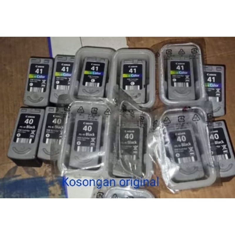 Tinta Canon 40 black 41 color bekas kosongan original %