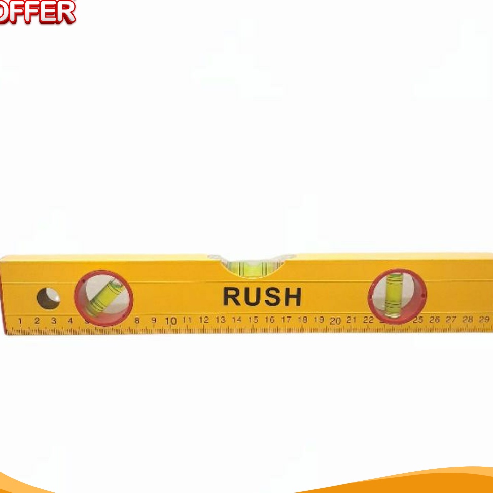 

EKSKLUSIF Waterpass 12inch RUSH Aluminium Waterpass 3cm Alat Ukur Tukang RUSH