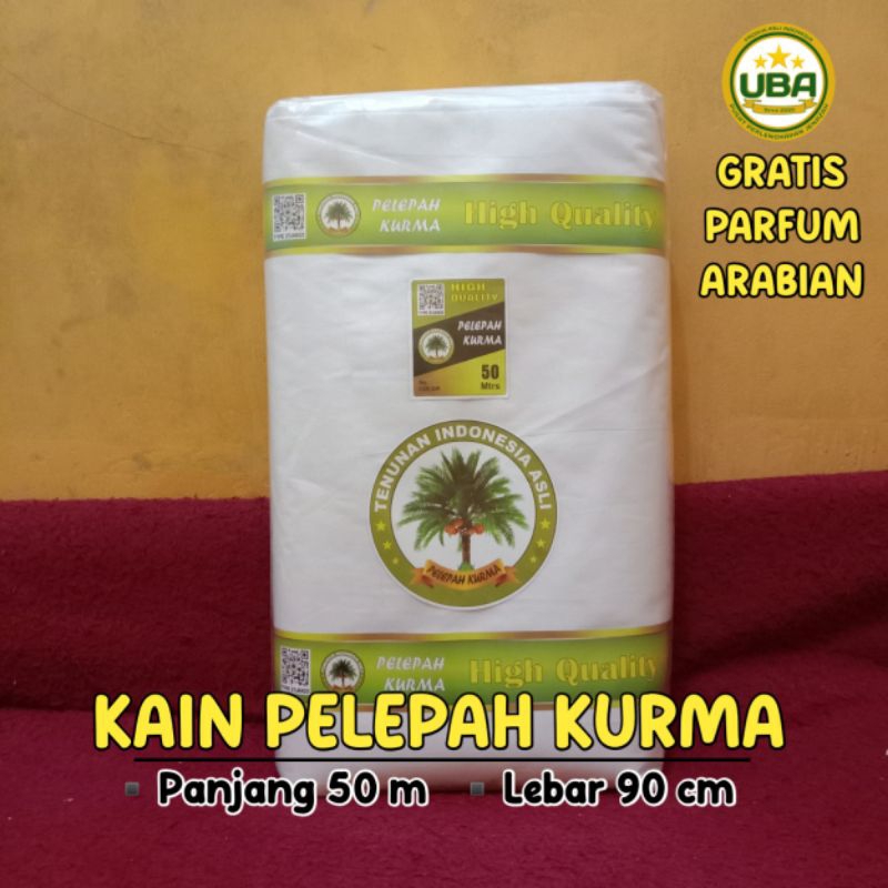 Kain Kafan Kain Kapan Mori Putih Halus Cap Pelepah Kurma Beragai Ukuran