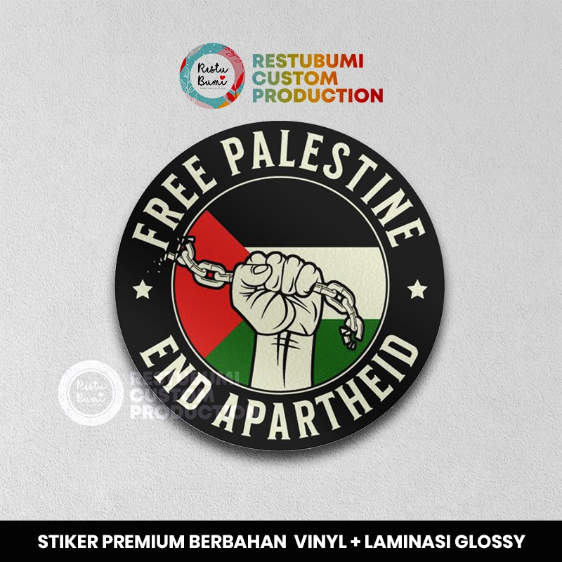 

Stiker Vinyl Premium Palestina - Free Palestine End Aparthed