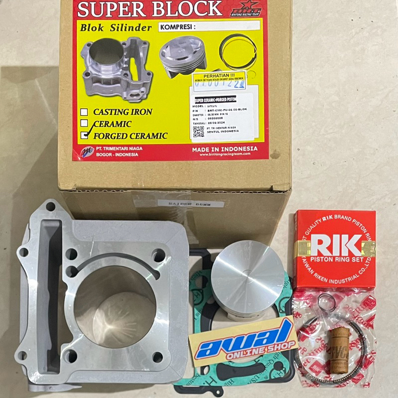 BLOK SEHER BRT CERAMIC 66MM SATRIA FU 150 KARBU