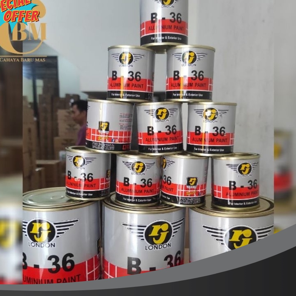 

SUPER Cat Alumunium B36 8ML Cat Minyak Silver RJ LONDON