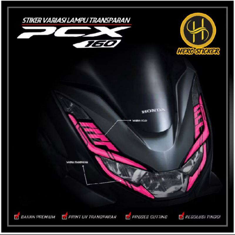 Sticker Lampu variasi honda pcx 160