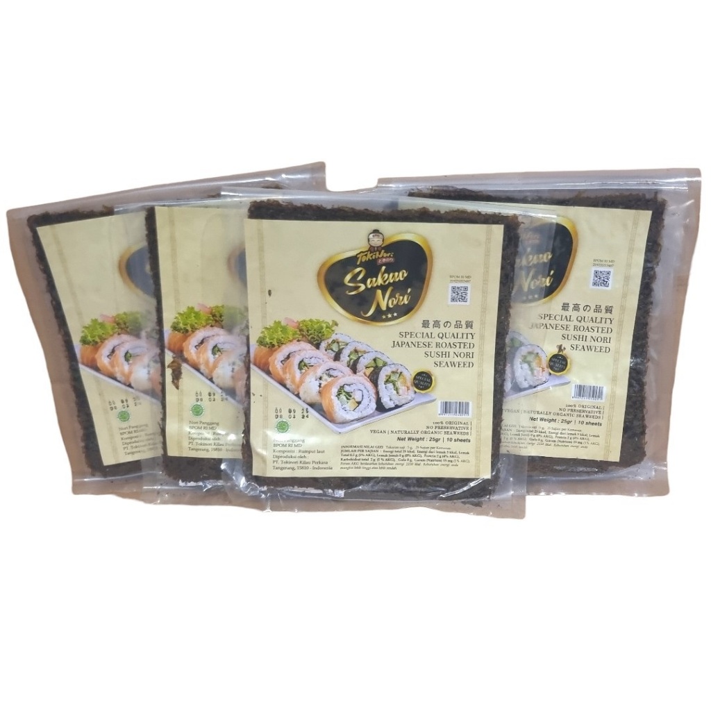 

Rumput laut Nori Seaweed sheet sushi Special Grade Tokinori Sakao 10 Sheet (Pack)