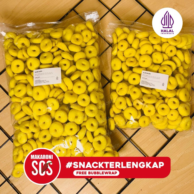 

Alen Alen 1kg Pilus Cincin Kuning Alen Rasa Asin Gurih Renyah Cincin Tebal