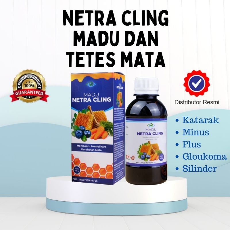 

Netracling atau Netra Cling Paket Madu dan Tetes Netracling untuk mata katarak , minus , silinder , glukoma, iritasi dan menjaga kesehatan mata