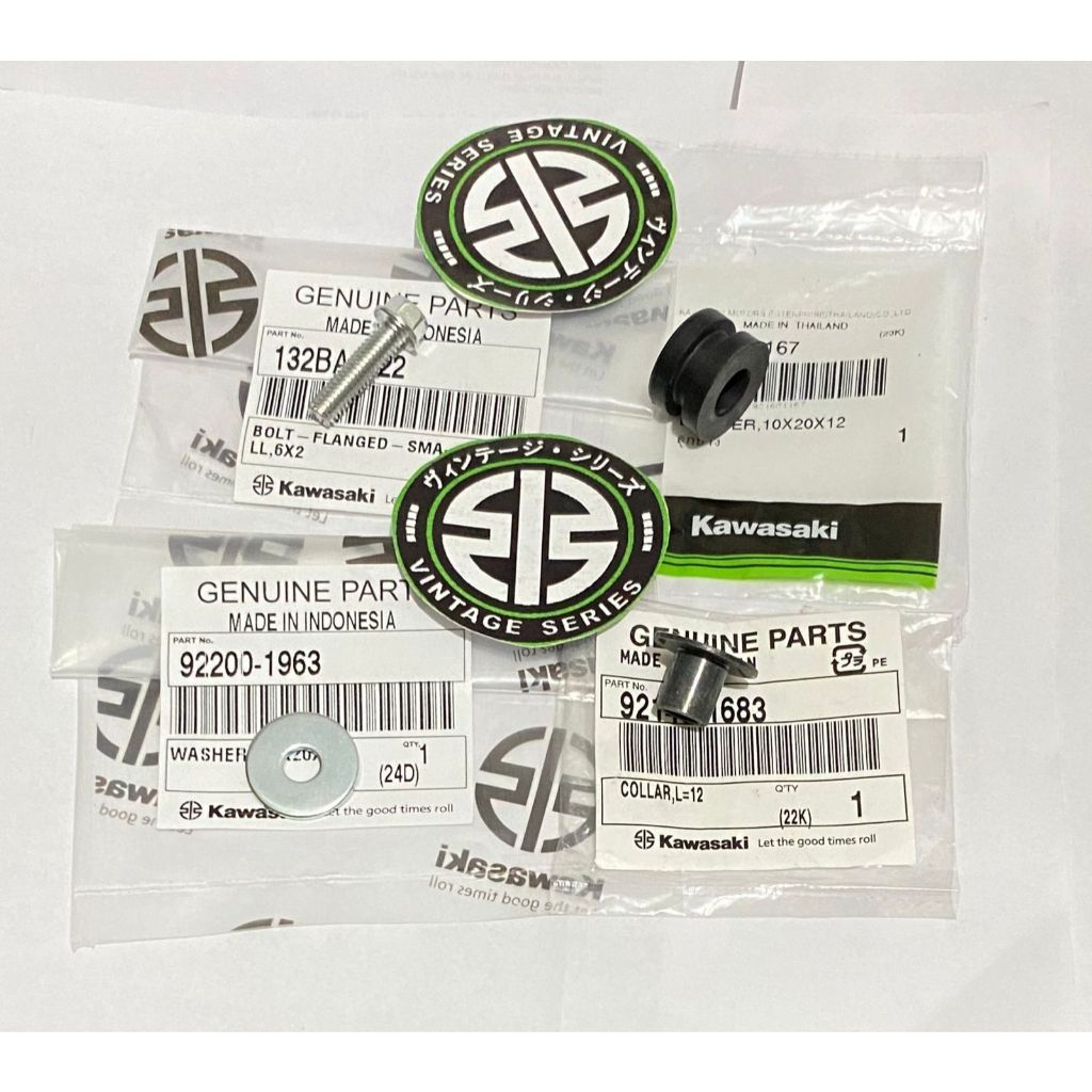 1 SET KARET BREKET PLAT NOMER NINJA SS 1167 - 1963 - 1683 - 132BA0622 karet damper breket plat nomer