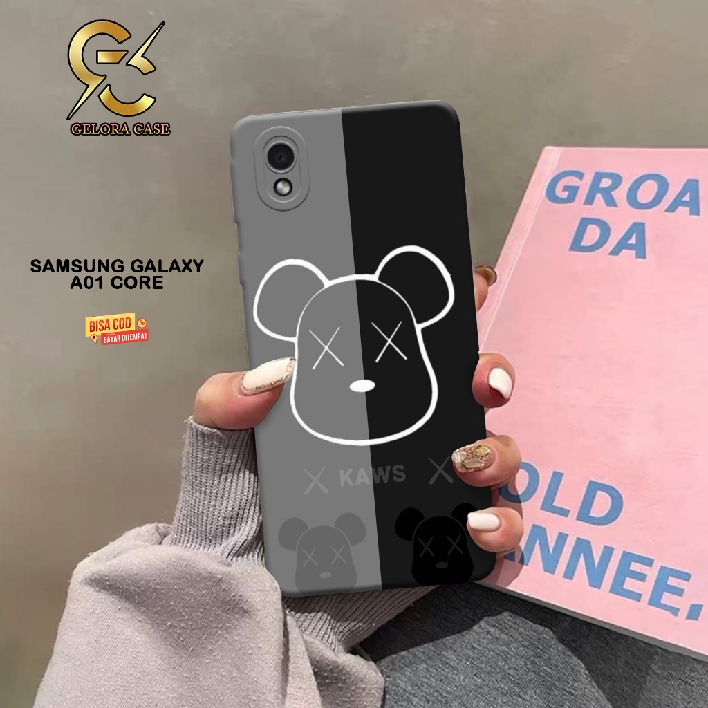 softcase Samsung Galaxy A01 Core - geloracase - Casing Samsung A01 Core - Motif case kaws - Samsung 