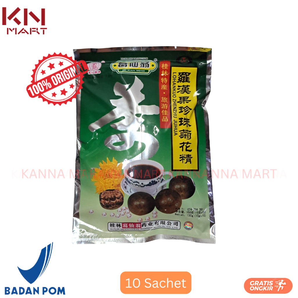 

Lohankuo Zhenzhu Juhua Ge Xian Weng 10 Sachet @ 15 Gram