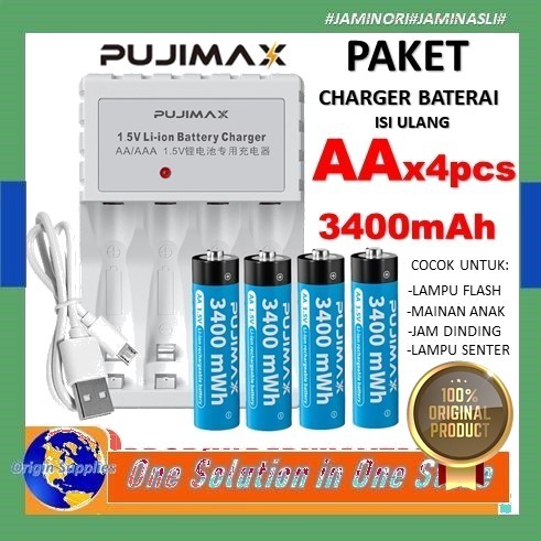 1.5V AA AAA Rechargeable Li-ion Batteries / Fast Lithium Battery Charger
