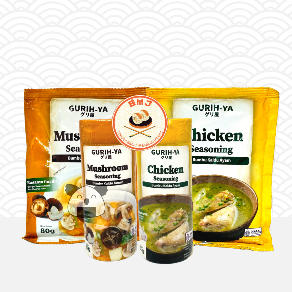 

GURIH-YA Bumbu Kaldu Jamur & Ayam 80 g Halal | Non Msg