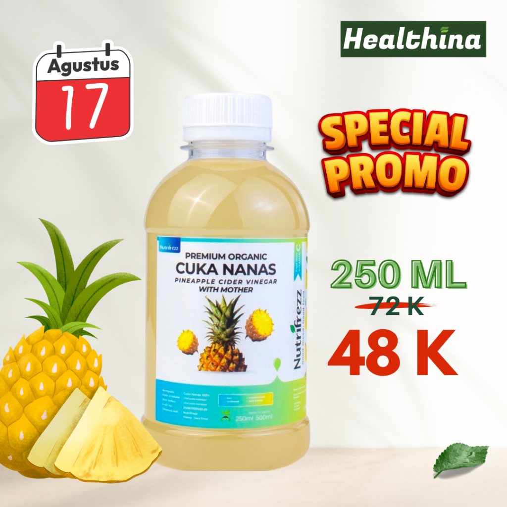 

Cuka Nanas Nutrifrezz 250 ml Asli With Mother - Diet Detox - Organik Tanpa Campuran - 250ml