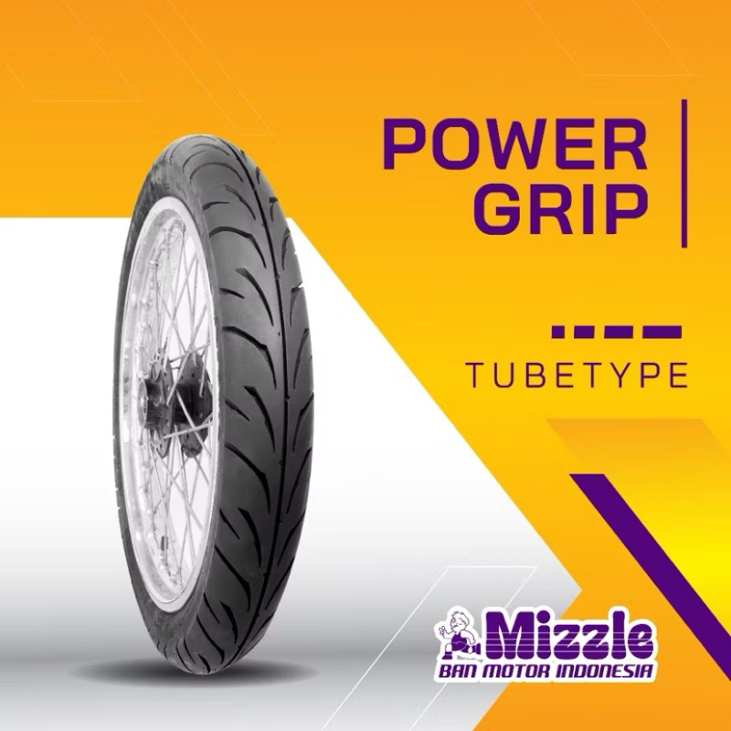 BAN LUAR MIZZLE BAN MOTOR BEBEK 225-17, 275-17 NON TUBLESS / TUBETYPE MIZZLE POWER Grip 225-17, 275-
