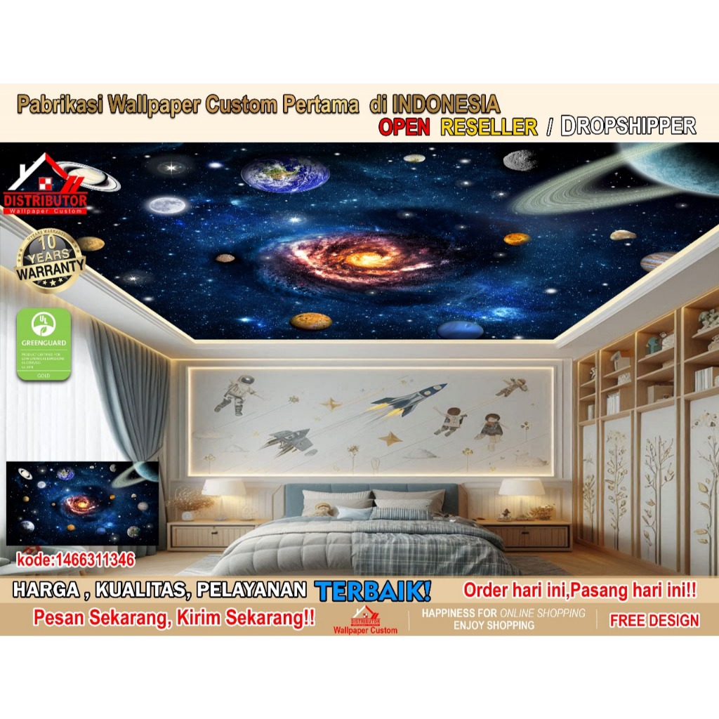 Wallpaper Dinding 3D Tema Galaxy | | Wallpaper Sky 3D | Luar Angkasa | Wallpaper Kamar Anak | Wallpa