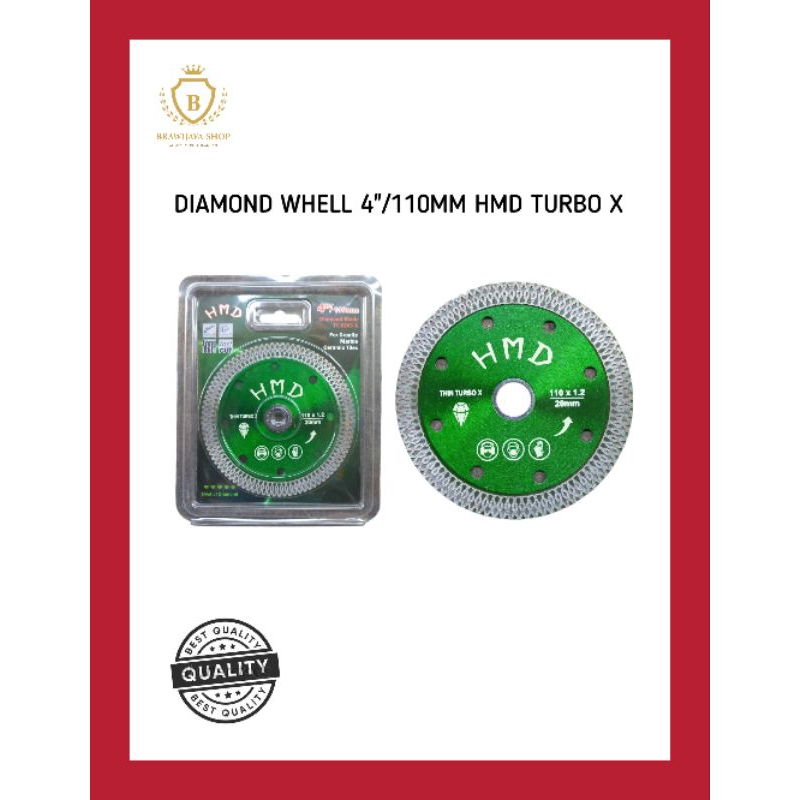 Diamond Whell/Pemotong Keramik 4"/110MM Turbo HMD