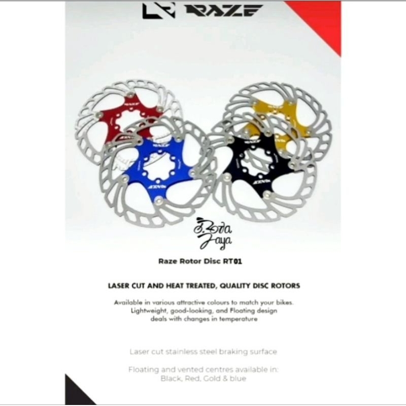 ROTOR PIRINGAN CAKRAM RAZE RT01 160mm FLOATING SIX BOLT HITAM