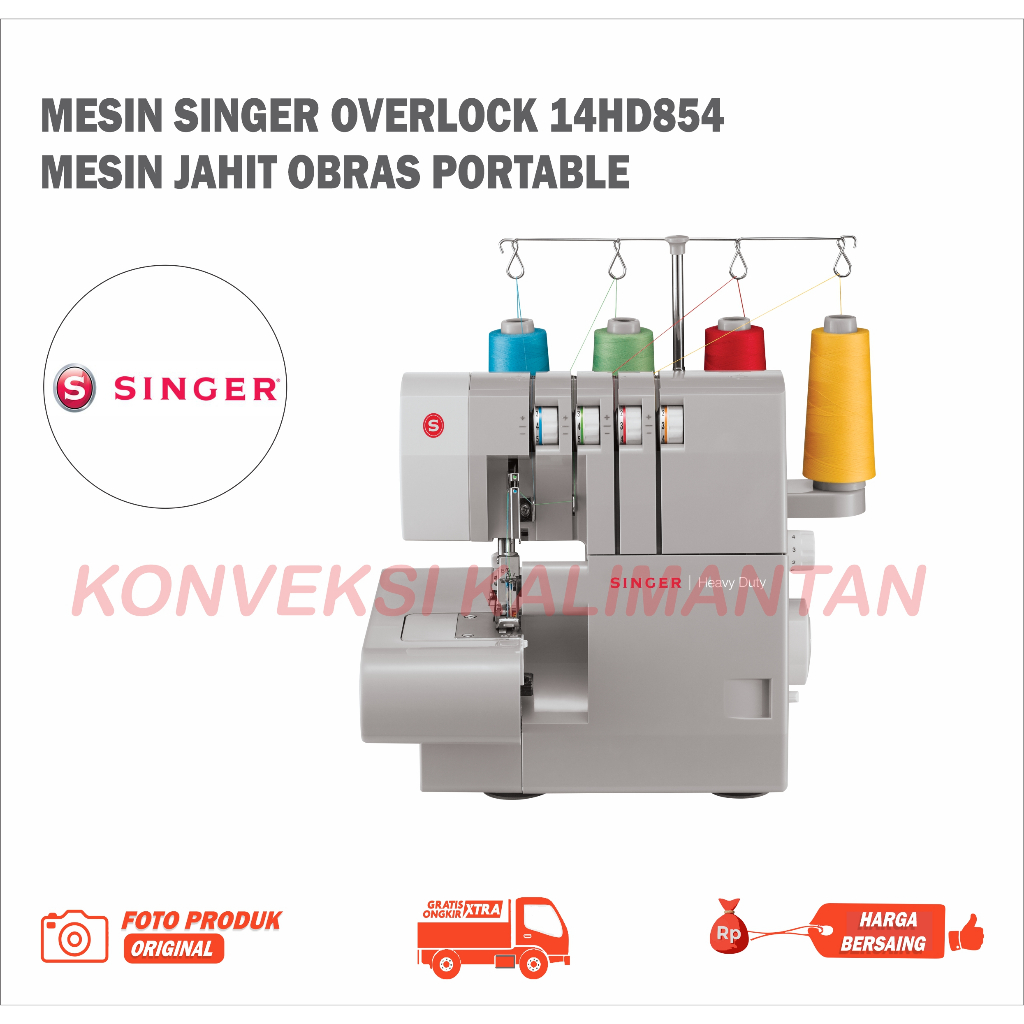 MESIN OBRAS SINGER OVERLOCK 14HD854 / MESIN OBRAS SINGER PORTABLE