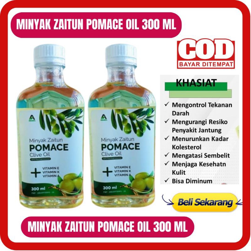 

POMACE OIL 300 ML - MINYAK ZAITUN POMACE OIL 300 ML MINYAK ZAITUN EXTRA VIRGIN OLIVE OIL DIMINUM UNTUK KESEHATAN EVOO