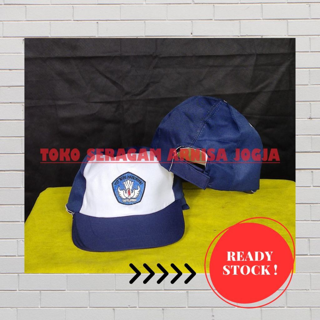 [BISA COD] Topi SMP Bordir Tutwuri Biru | Topi SMP Negeri | Topi SMP Putra/Putri