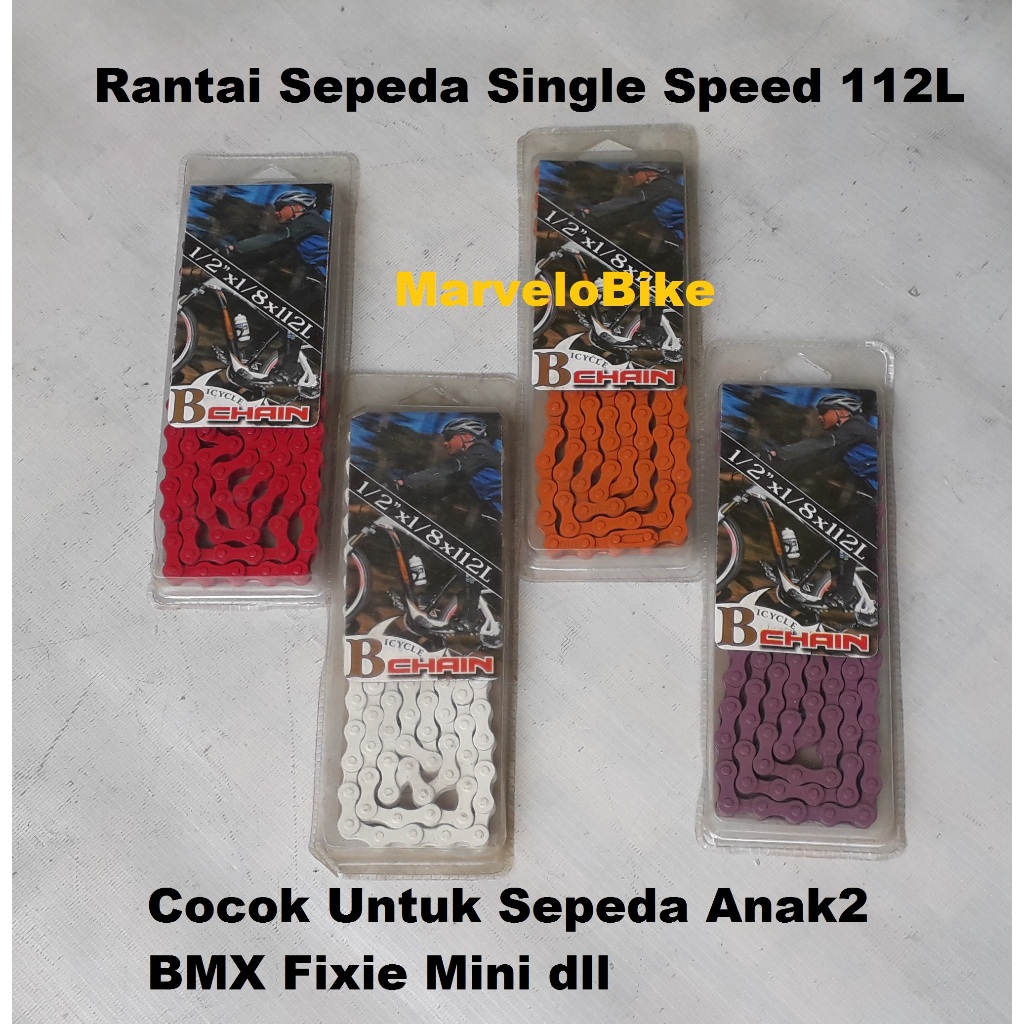 Rantai Sepeda Fixie Bmx Warna Single Speed
