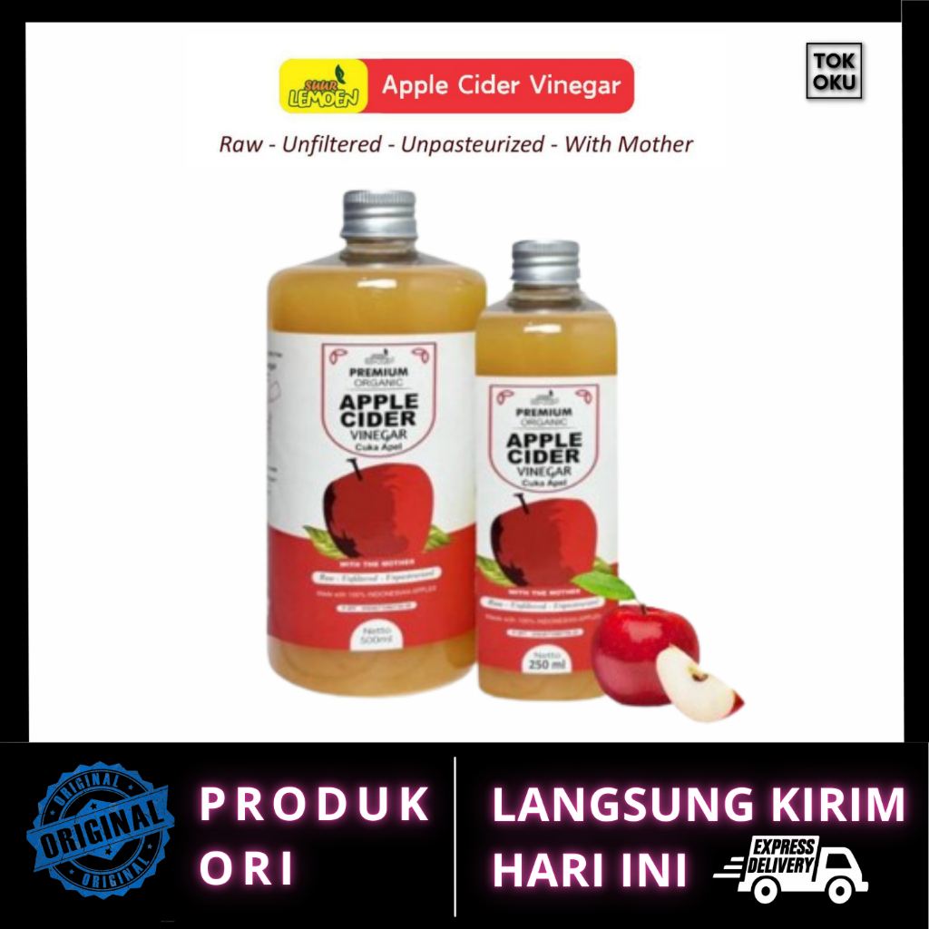 

Suur Lemoen - Apple Cider Vinegar 250 ml - 500 ml - Cuka Apel Premium Organic