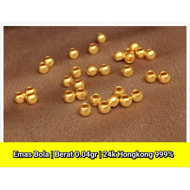 Charm Emas Asli Bola 24k Hongkong 999%