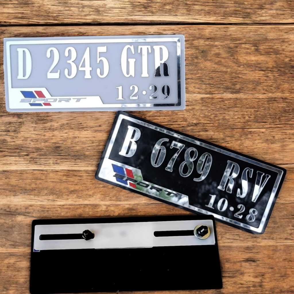 Angka Akrilik Silver Custome Terbaru - Huruf Motor Plat Akrilik Timbul Terbaru