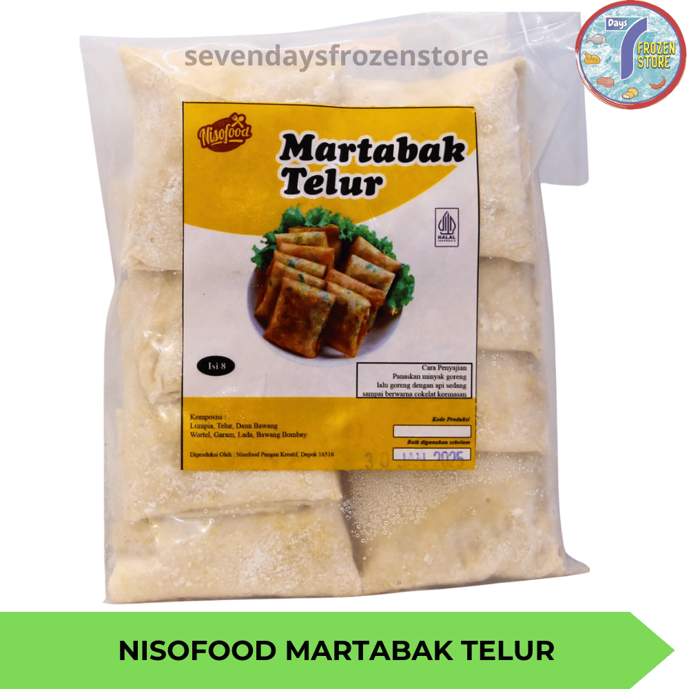 

Nisofood Martabak Telur Isi 8 Beku Frozen