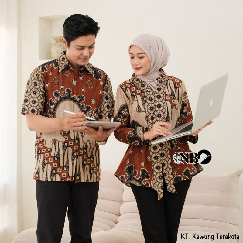 Batik Couple Atasan Batik Couple Batik Wanita Lengan Panjang Bahan Katun