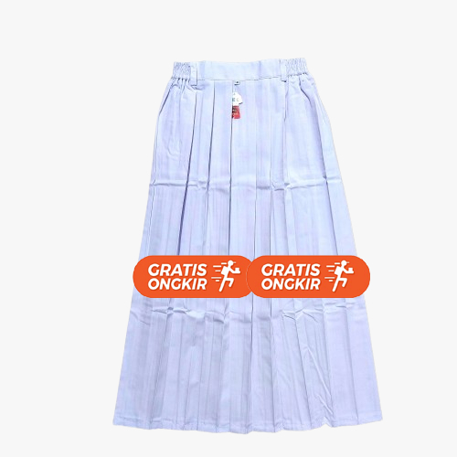 TERKINI ROK PUTIH MODEL REMPEL PANJANG BAWAHAN SERAGAM SEKOLAH SD ANAK PEREMPUAN