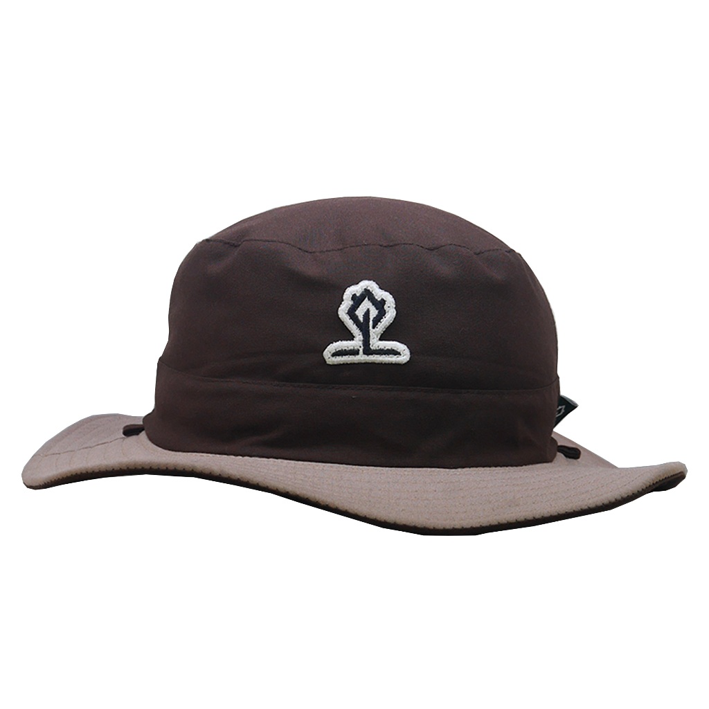 Topi SANGALAKI Jungle Hat Logo Brown Cream