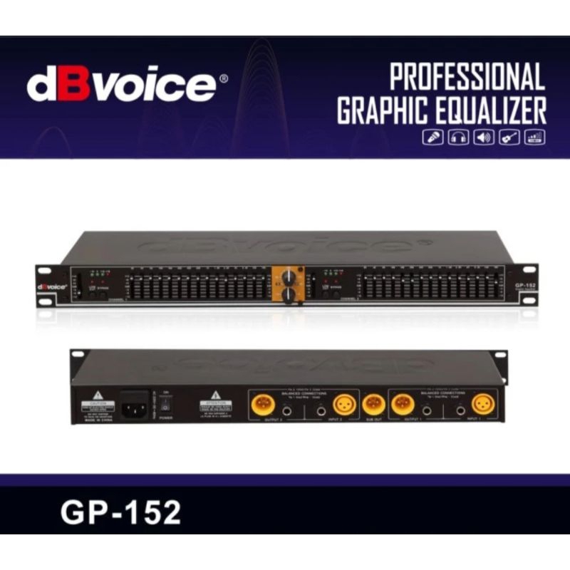 Equalizer dB Voice GP-152 Original Product + Output Sub 15 Band