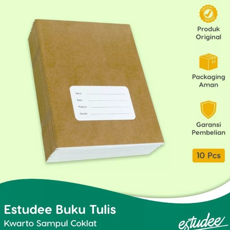 

9TEHI6794 Buku Tulis Estudee Kwarto 58 Sampul Coklat Isi 1