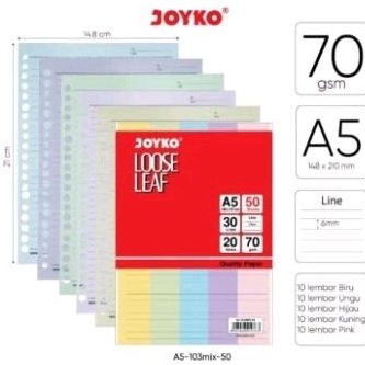 

Loose Leaf Color JoykoA5-50 / File Binder Warna Joyko A5-50